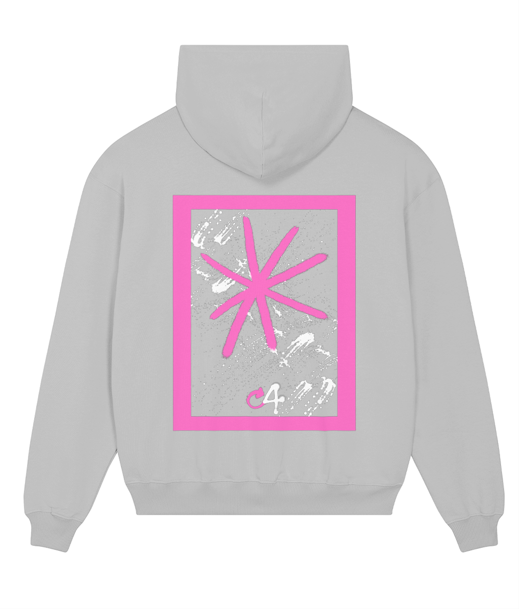 Sprayed Logo Hoodie (Pink/White)