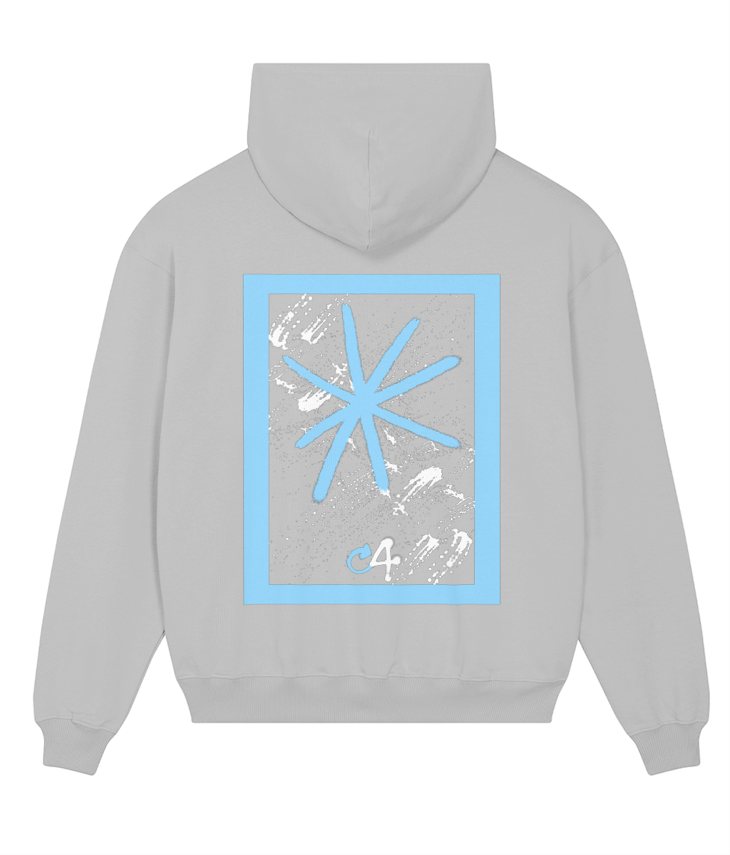 Sprayed Logo Hoodie (Blue/White)