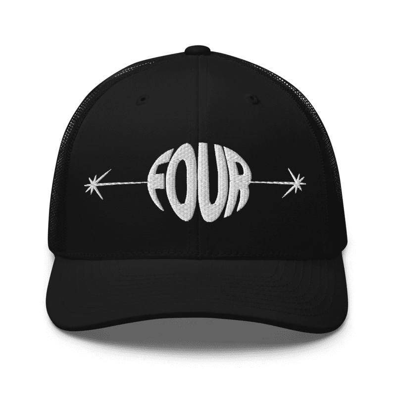 FOUR CAP BLACK/WHITE